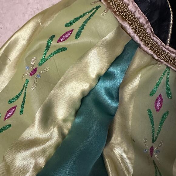 Disney Frozen Princess Anna Coronation Dress Halloween Costume Toddler 4-6 Kids - Picture 5 of 11